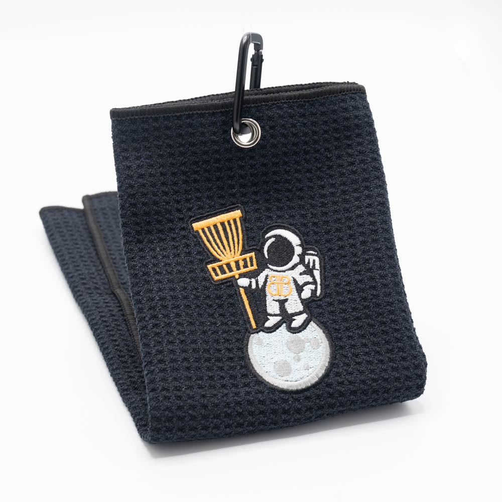 Towel - FIRST BASKET ON THE MOON - BounceBackDG disc golf product
