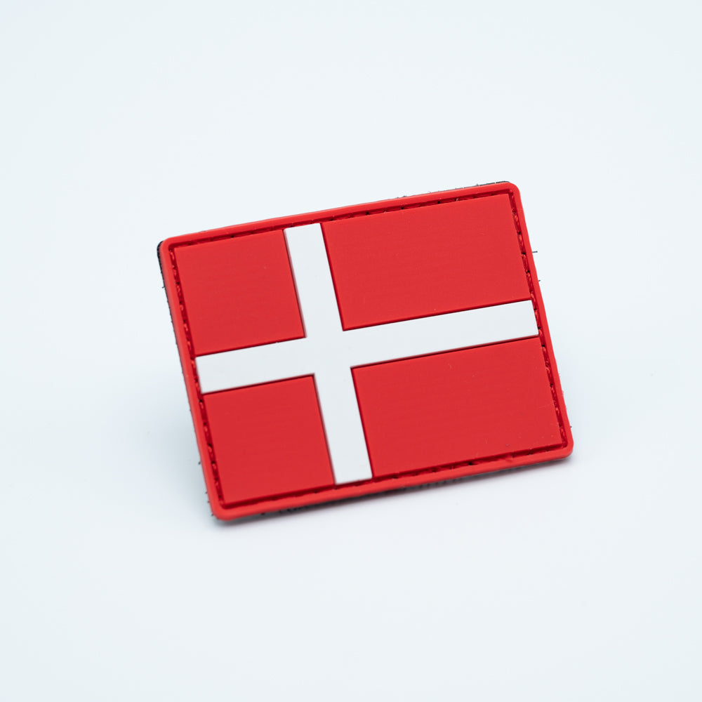 Disc golf PVC patch with the danish flag