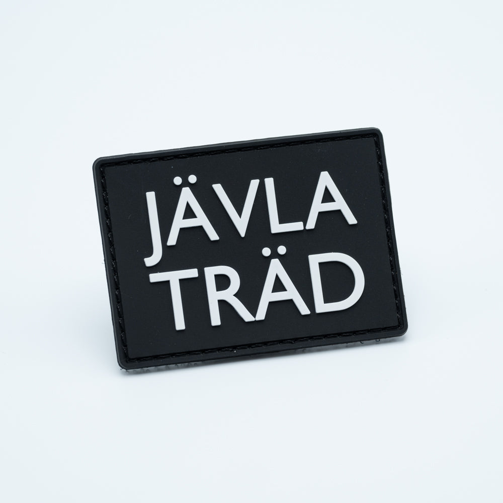 Discgolf patch in PVC with the text Jävla Träd